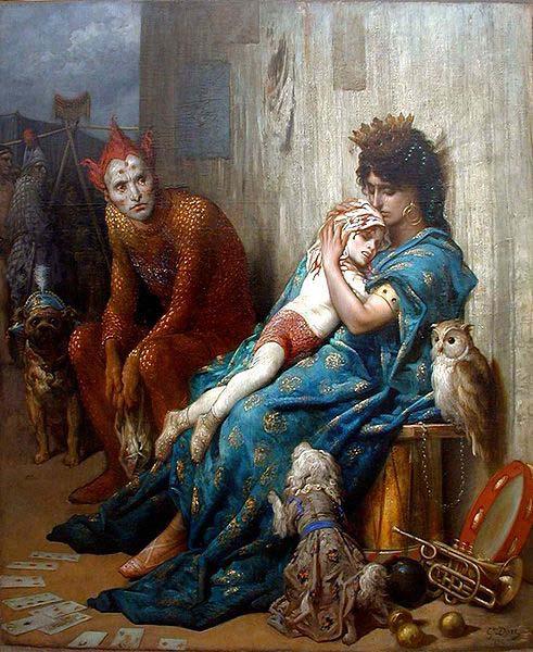 Gustave Dore Les Saltimbanques oil painting picture